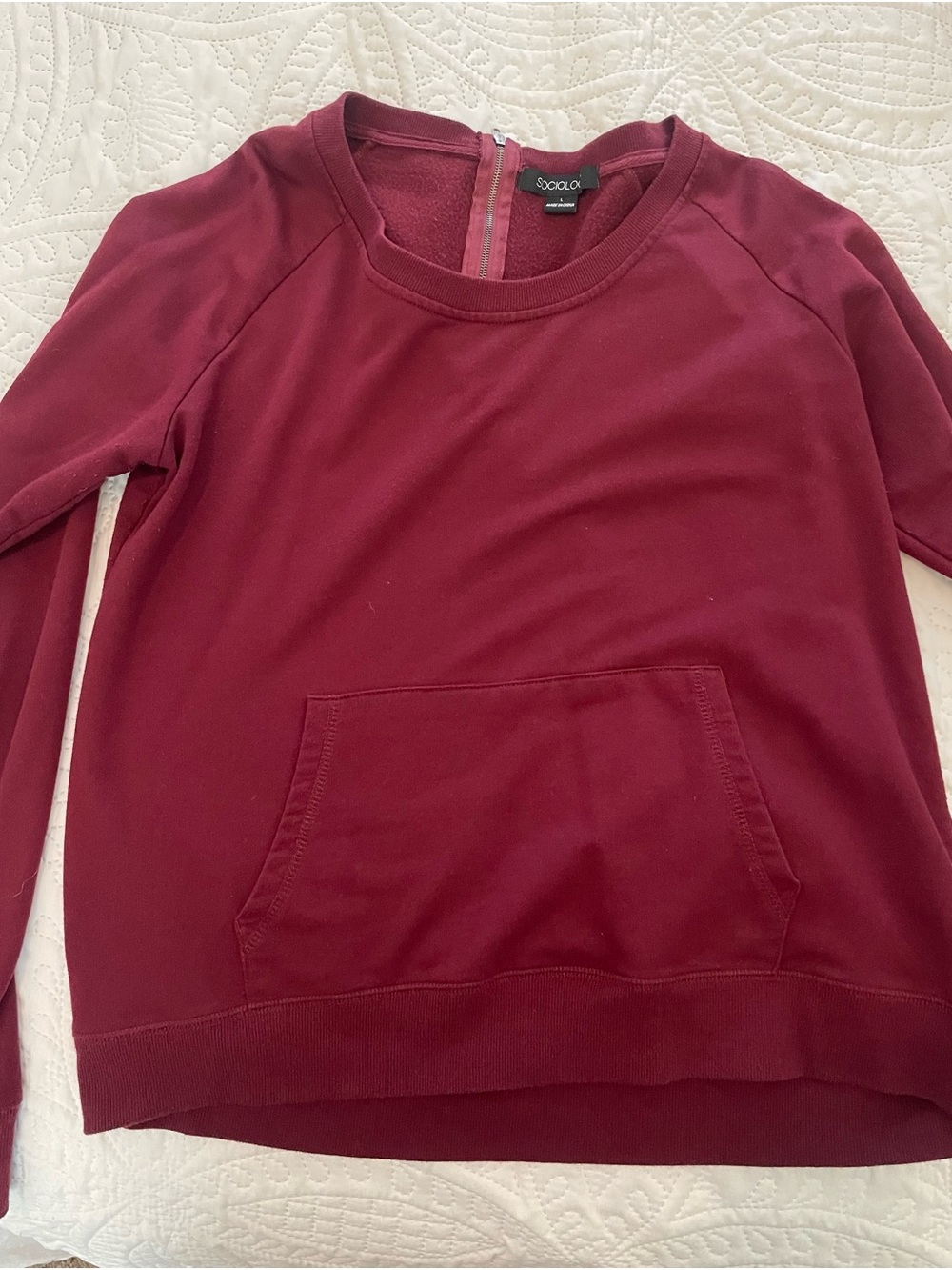 Sociology Women's Burgundy Pullover Sweatshirt